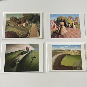 Grant Wood Prints note cards set of 4